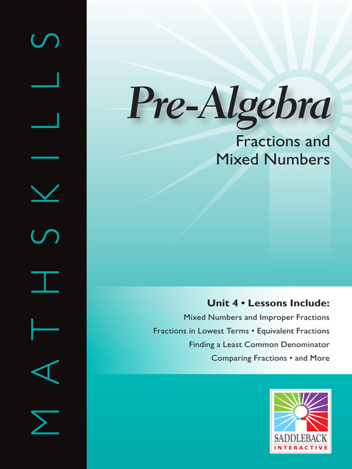 Title details for Pre-Algebra: Fractions and Mixed Numbers by Saddleback Educational Publishing - Available